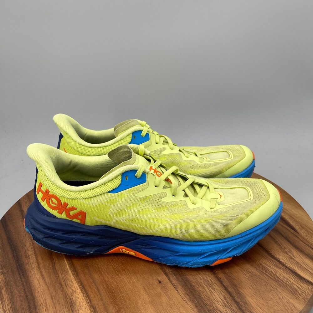 Hoka One One Speedgoat 5 Shoes Mens Size 13 D Yellow Trail Running Hiking